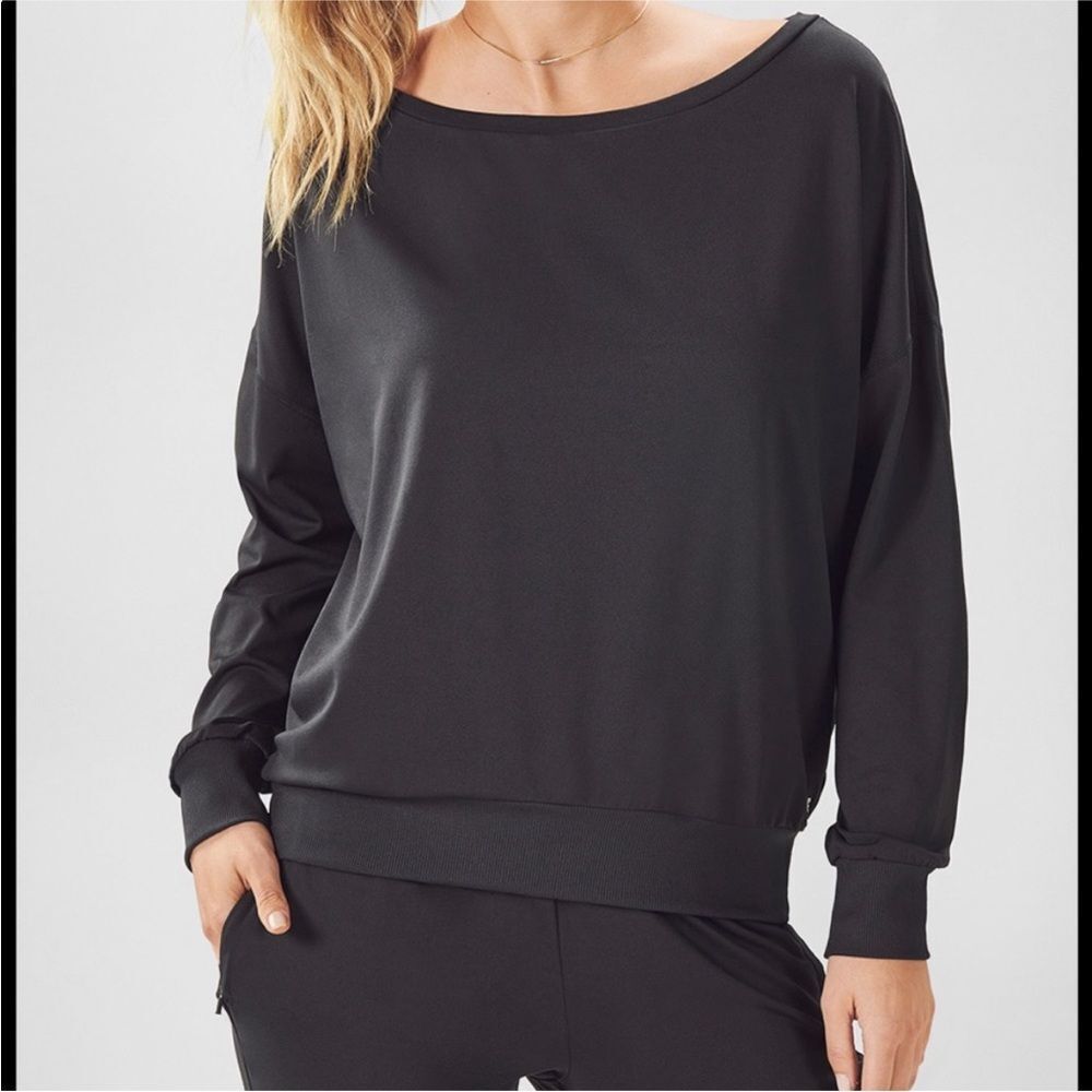 Fabletics Pullover Lightweight Black Small - image 1
